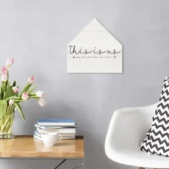 Wall Quotes & Signs-Kirkland's Home This Is Us House Shaped Canvas Art Print White