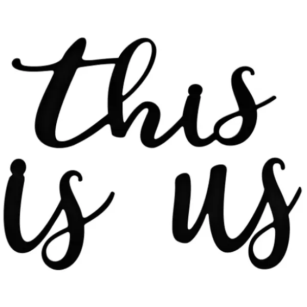 Wall Quotes & Signs-Kirkland's Home This Is Us Script Wall Plaques, Set Of 3 Black