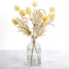 Arrangements & Greenery-Kirkland's Home Thistle Arrangement In Glass Vase Yellow/Ivory