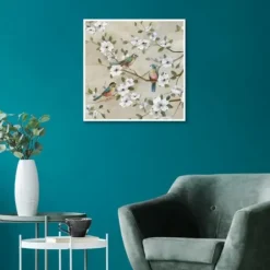 Framed Art-Kirkland's Home Three'S Company Framed Canvas Art Print Tan/White