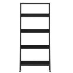 Office Furniture-Kirkland's Home 4-Tier Ladder Bookshelf Black