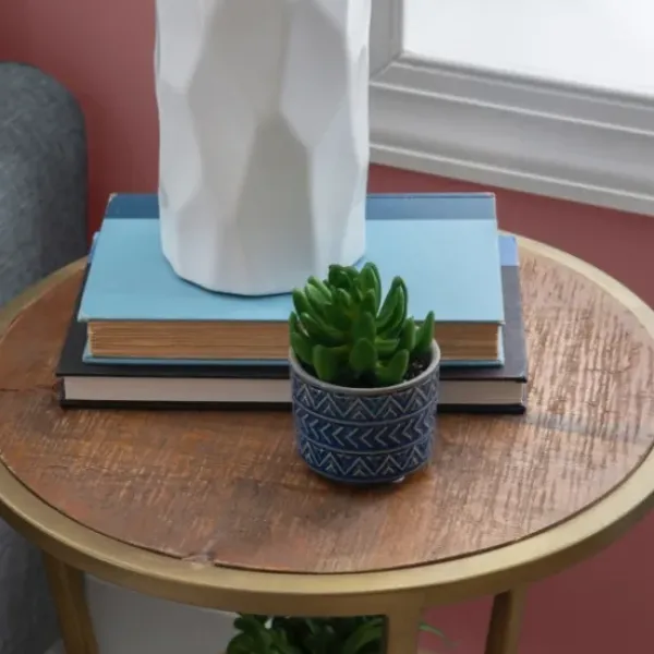 Accent & End Tables-Kirkland's Home Tiered Hourglass Accent Table Gold
