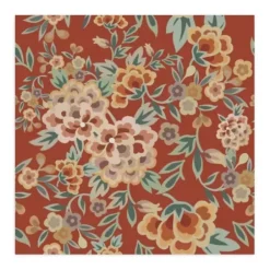 Wall Murals & Wall Decals-Kirkland's Home Tiger Flowers Peel And Stick Wall Mural Red/Multi