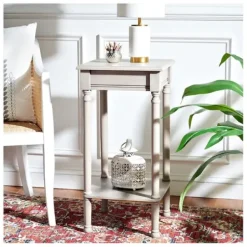 Accent & End Tables-Kirkland's Home Tilley Beige Classic Square Accent Table Tan