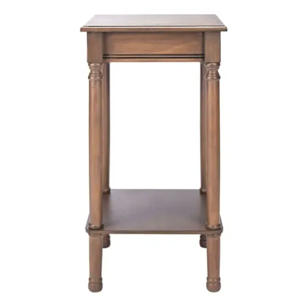 Accent & End Tables-Kirkland's Home Tilley Classic Square Accent Table Brown