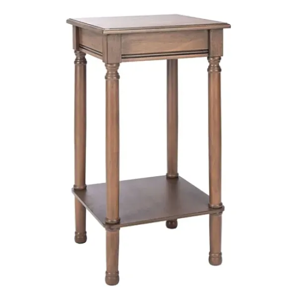 Accent & End Tables-Kirkland's Home Tilley Classic Square Accent Table Brown