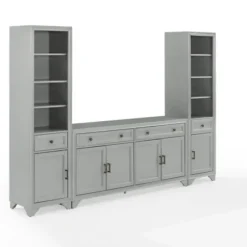 Tv Stands & Media Consoles-Kirkland's Home Tillie Gray Modular 3-Pc. Entertainment Set