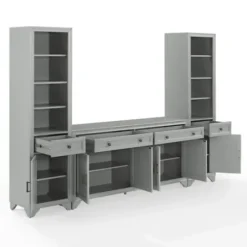 Tv Stands & Media Consoles-Kirkland's Home Tillie Gray Modular 3-Pc. Entertainment Set