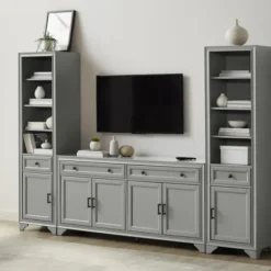 Tv Stands & Media Consoles-Kirkland's Home Tillie Gray Modular 3-Pc. Entertainment Set