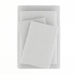 Bed Sheets-Kirkland's Home Tiny Hearts 3-Pc. Twin Sheet Set Gray