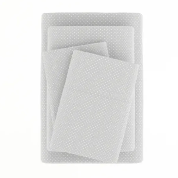 Bed Sheets-Kirkland's Home Tiny Hearts 3-Pc. Twin Sheet Set Gray