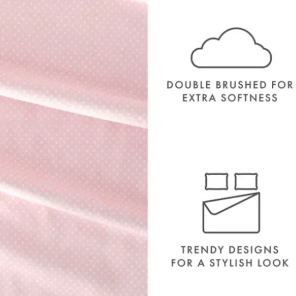 Bed Sheets-Kirkland's Home Tiny Hearts 3-Pc. Twin Sheet Set Pink