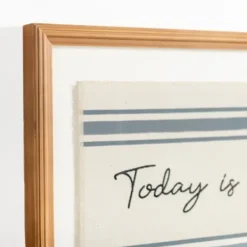 Wall Quotes & Signs-Kirkland's Home Today Is A Good Day Striped Wall Plaque Ivory/Blue/Black