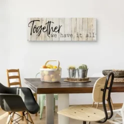 Wall Quotes & Signs-Kirkland's Home Together Canvas Art Print Tan/Black