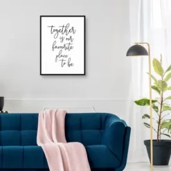 Wall Quotes & Signs-Kirkland's Home Together Is Our Favourite Canvas Art Print White/Black