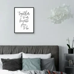 Wall Quotes & Signs-Kirkland's Home Together Is Our Favourite Canvas Art Print White/Black