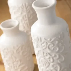 Vases-Kirkland's Home Top Clear Glass Vase Silver