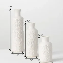 Vases-Kirkland's Home Top Clear Glass Vase Silver