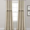 Curtains & Drapes-Kirkland's Home Top Knotted Burlap Curtain Panel Set, 95 In. Ivory