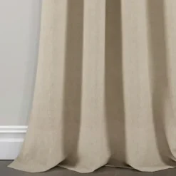 Curtains & Drapes-Kirkland's Home Top Knotted Burlap Curtain Panel Set, 95 In. Ivory
