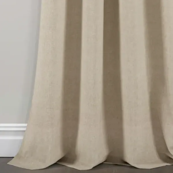 Curtains & Drapes-Kirkland's Home Top Knotted Burlap Curtain Panel Set, 95 In. Ivory