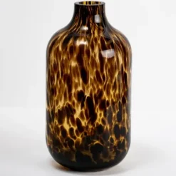 Vases-Kirkland's Home Tortoise Shell Glass Vase, 14 In. Brown