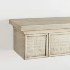 Shelves-Kirkland's Home Traditional Whitewashed Wood Wall Shelf
