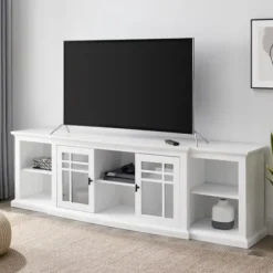 Tv Stands & Media Consoles-Kirkland's Home Transitional Breakfront 2-Door Media Console White