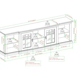Tv Stands & Media Consoles-Kirkland's Home Transitional Breakfront 2-Door Media Console White