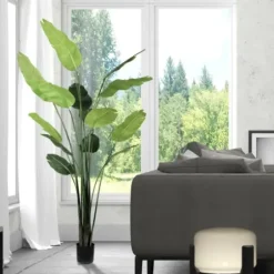 Trees & Topiaries-Kirkland's Home Travelers Palm Potted Tree, 7 Ft.
