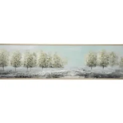 Framed Art-Kirkland's Home Tree Line Landscape Framed Canvas Art Print Blue/Green/Gray