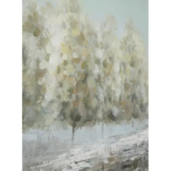 Framed Art-Kirkland's Home Tree Line Landscape Framed Canvas Art Print Blue/Green/Gray