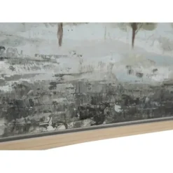 Framed Art-Kirkland's Home Tree Line Landscape Framed Canvas Art Print Blue/Green/Gray