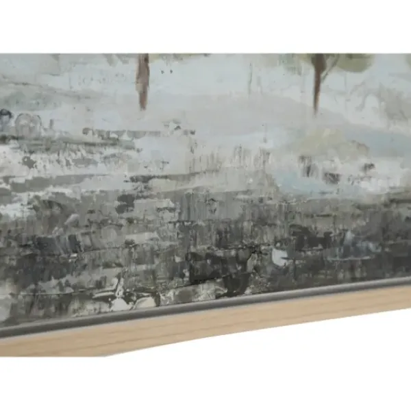 Framed Art-Kirkland's Home Tree Line Landscape Framed Canvas Art Print Blue/Green/Gray