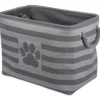 Baskets & Boxes-Kirkland's Home Trellis Paw Print Storage Basket, 14 In. Gray