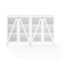 Tv Stands & Media Consoles-Kirkland's Home Triangle 4-Door Wood Media Cabinet White