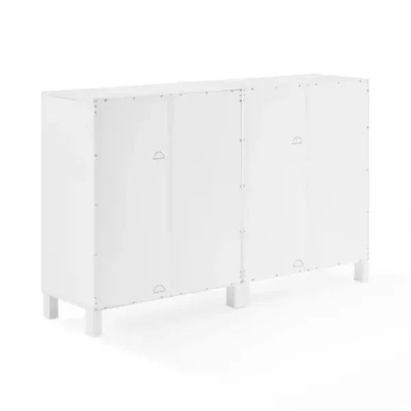 Tv Stands & Media Consoles-Kirkland's Home Triangle 4-Door Wood Media Cabinet White