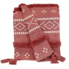 Blankets & Throws-Kirkland's Home Tribal Tufted Stripe Throw Red