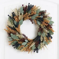 Wreaths-Kirkland's Home Tricolor Eucalyptus Wreath Multi