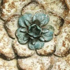 Wall Plaques-Kirkland's Home Tri-Colored Rustic Flower Wall Plaques, Set Of 3 Blue/White/Yellow