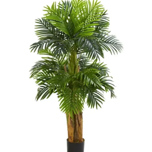 Trees & Topiaries-Kirkland's Home Triple Areca Palm Tree, 5 Ft.