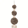 Trees & Topiaries-Kirkland's Home Triple Ball Pinecone Topiary On Antiqued Finial