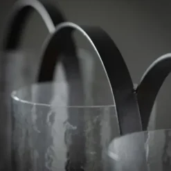 Candle Holders-Kirkland's Home Triple Loop Silver Decorative Candle Holder Silver/Tan