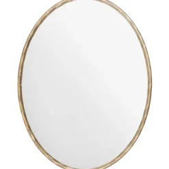 Framed Mirrors-Kirkland's Home Trish Brass Forged Oval Wall Mirror