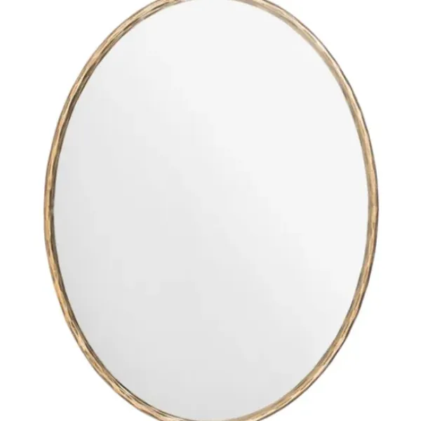Framed Mirrors-Kirkland's Home Trish Brass Forged Oval Wall Mirror