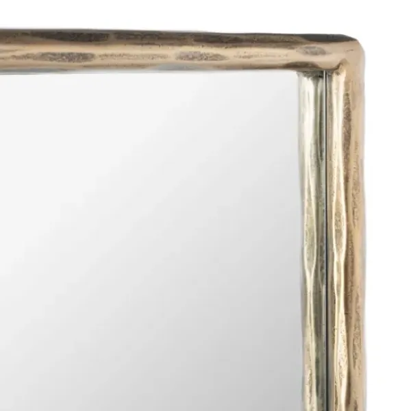 Framed Mirrors-Kirkland's Home Trish Brass Forged Rectangle Wall Mirror
