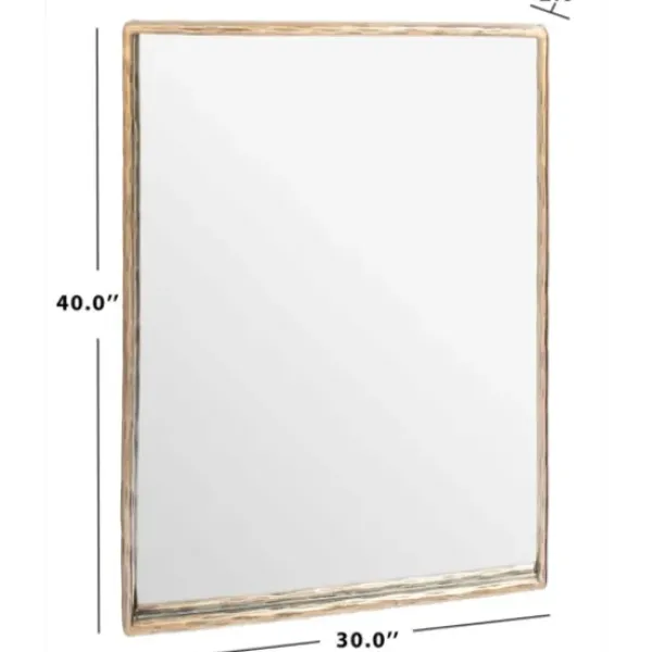 Framed Mirrors-Kirkland's Home Trish Brass Forged Rectangle Wall Mirror