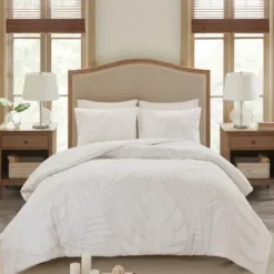 Comforters-Kirkland's Home Tropical California King 3-Pc. Comforter Set White
