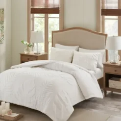 Comforters-Kirkland's Home Tropical California King 3-Pc. Comforter Set White