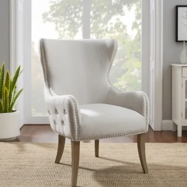 Accent Chairs-Kirkland's Home Tufted Back Accent Chair Gray